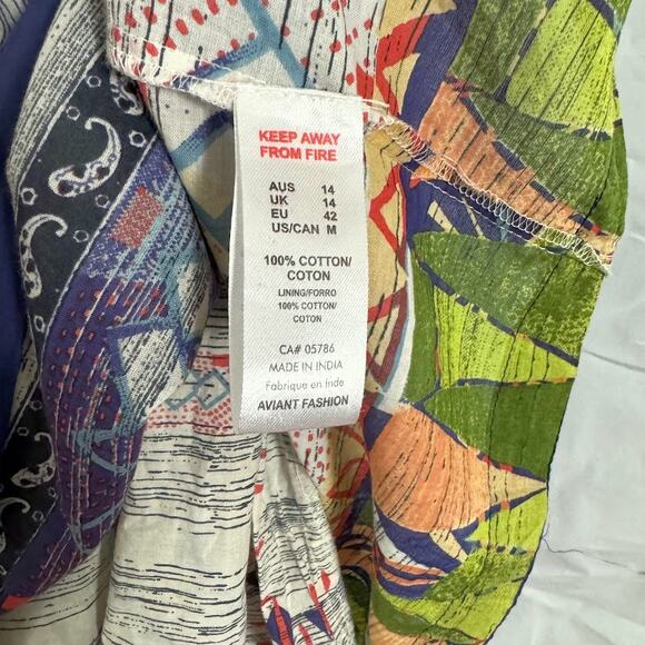 Orientique Naturally Australian Multicolor Boho Flowy Mini Skirt Women sz US MD - Picture 3 of 7